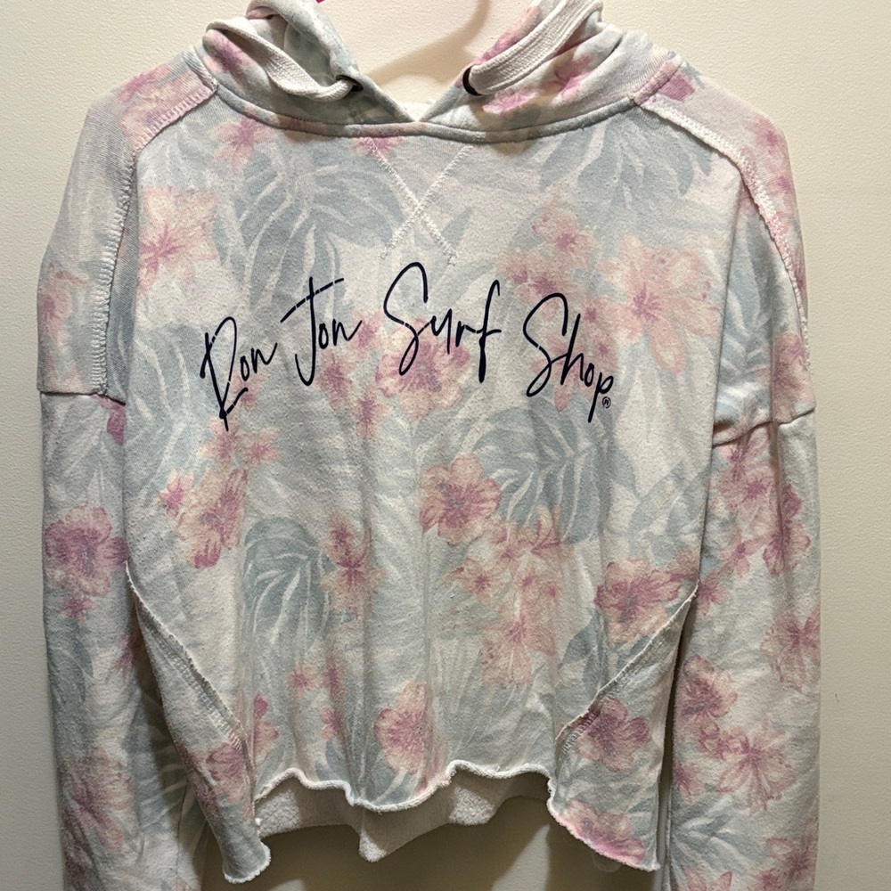 Ron Jon Surf Shop Floral Cropped Hoodie